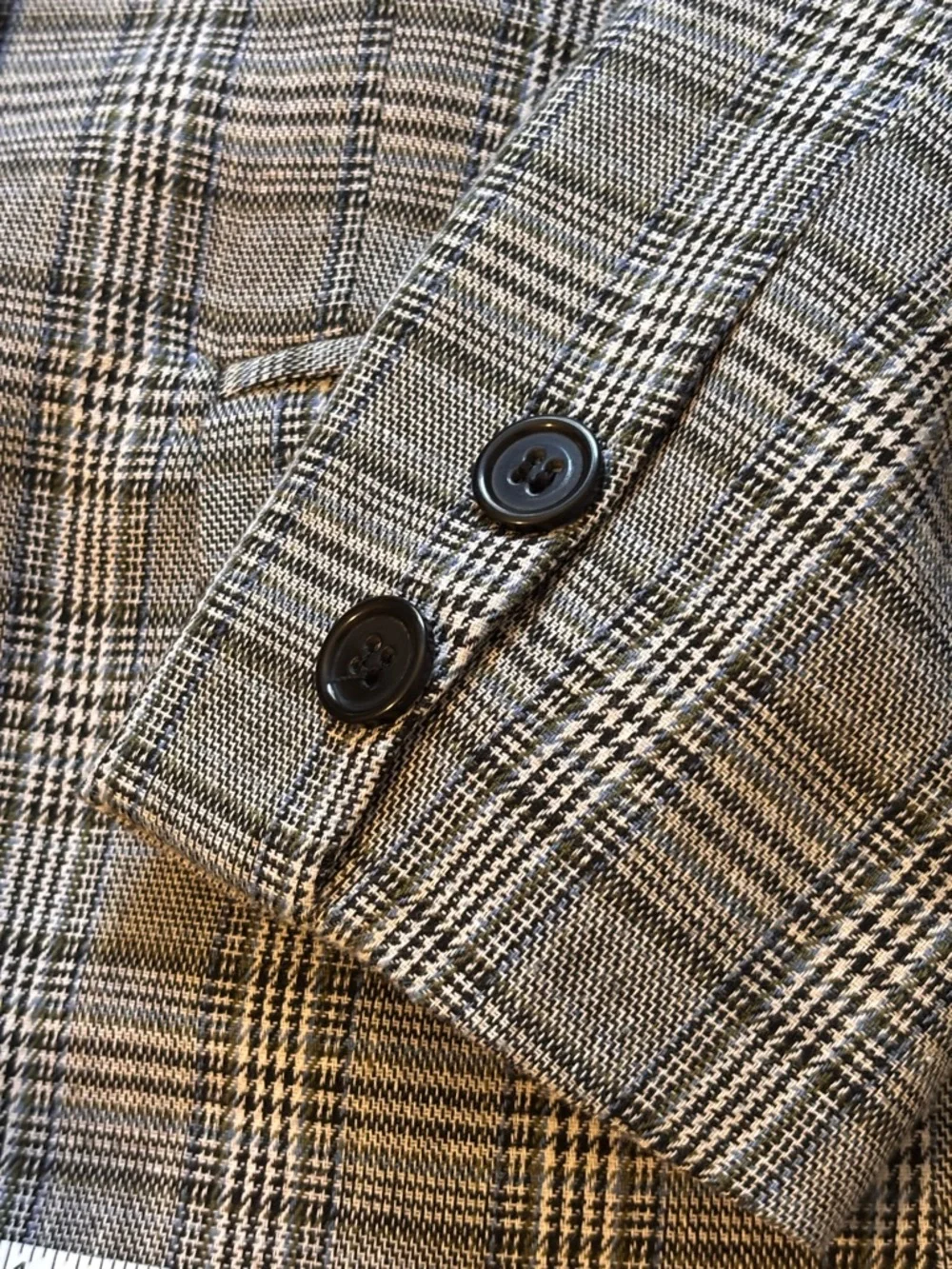 🌸 Johnny Becca Grey Plaid Double-Breasted Blazer Women’s Size Medium